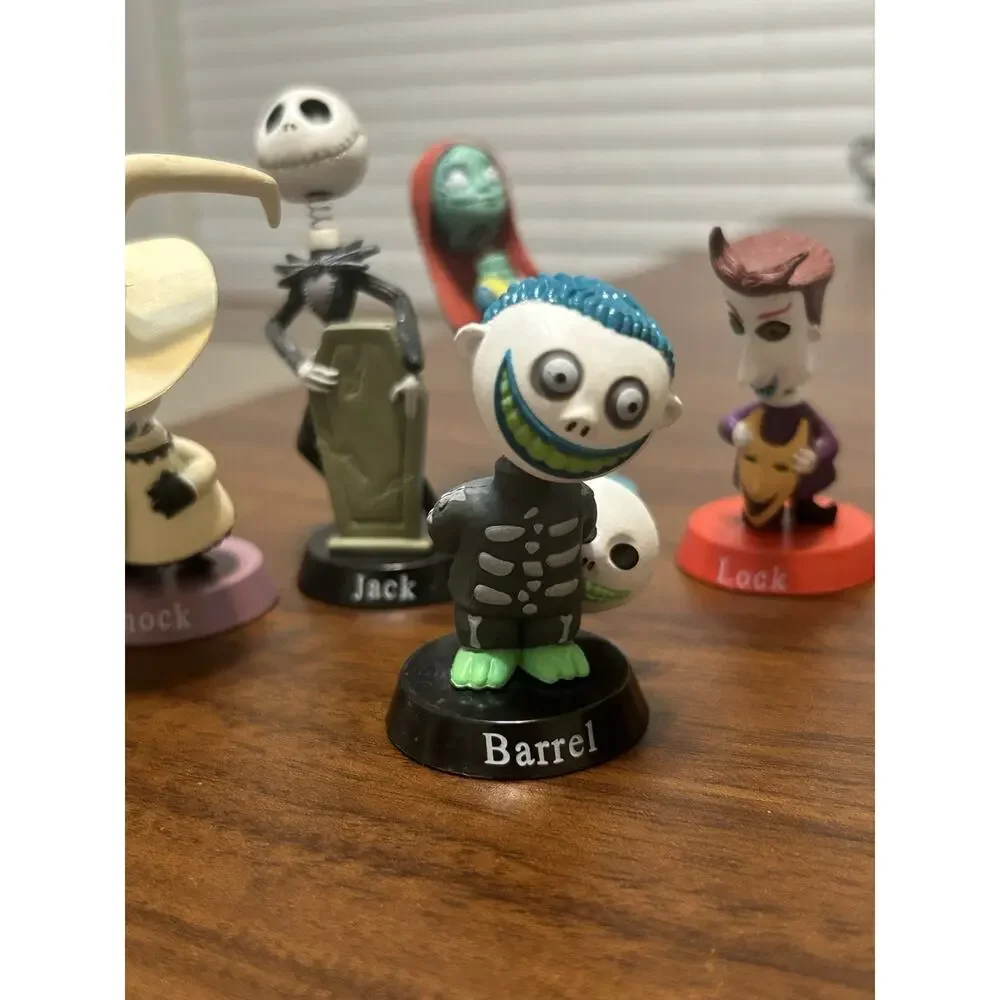 Disney Nightmare Before Christmas 6 Of The Mini Bobble Spring Head Figures READ